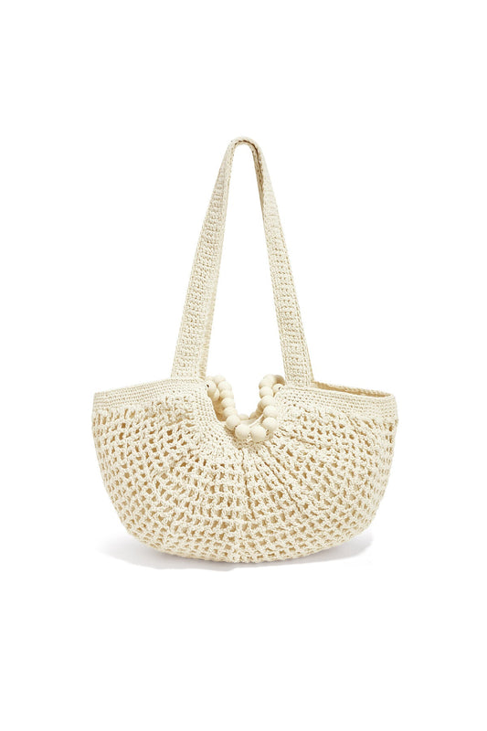 Einfarbige Strandtasche aus Baumwolle – Lässige Sommertasche 50 x 34 cm - afHandmade