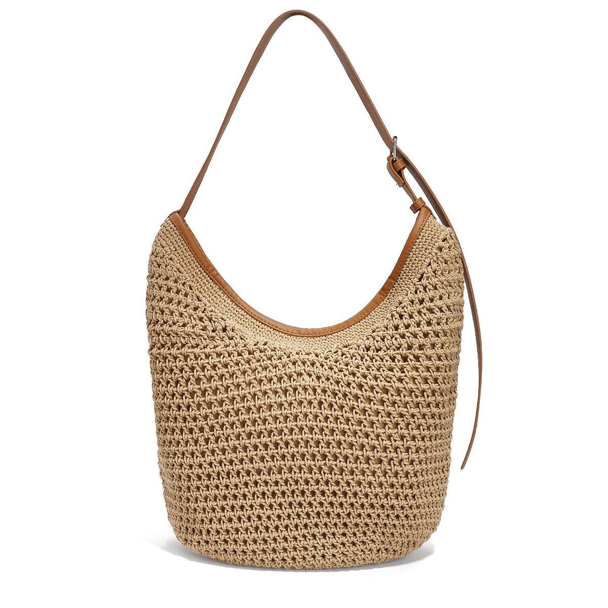 Einfarbige Strandtasche aus Baumwolle mit Reißverschluss – Große Urlaubstasche für Strand & Freizeit - afHandmade