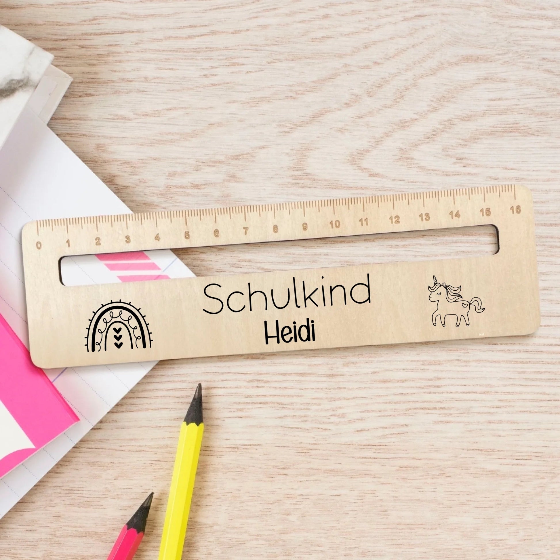 Einschulung - personalisiertes Lineal - afHandmade