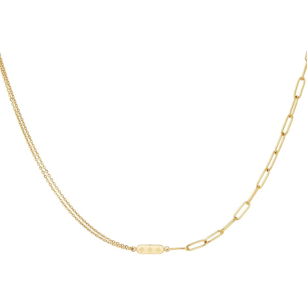 Elegante Edelstahl - Doppelkette - afHandmade