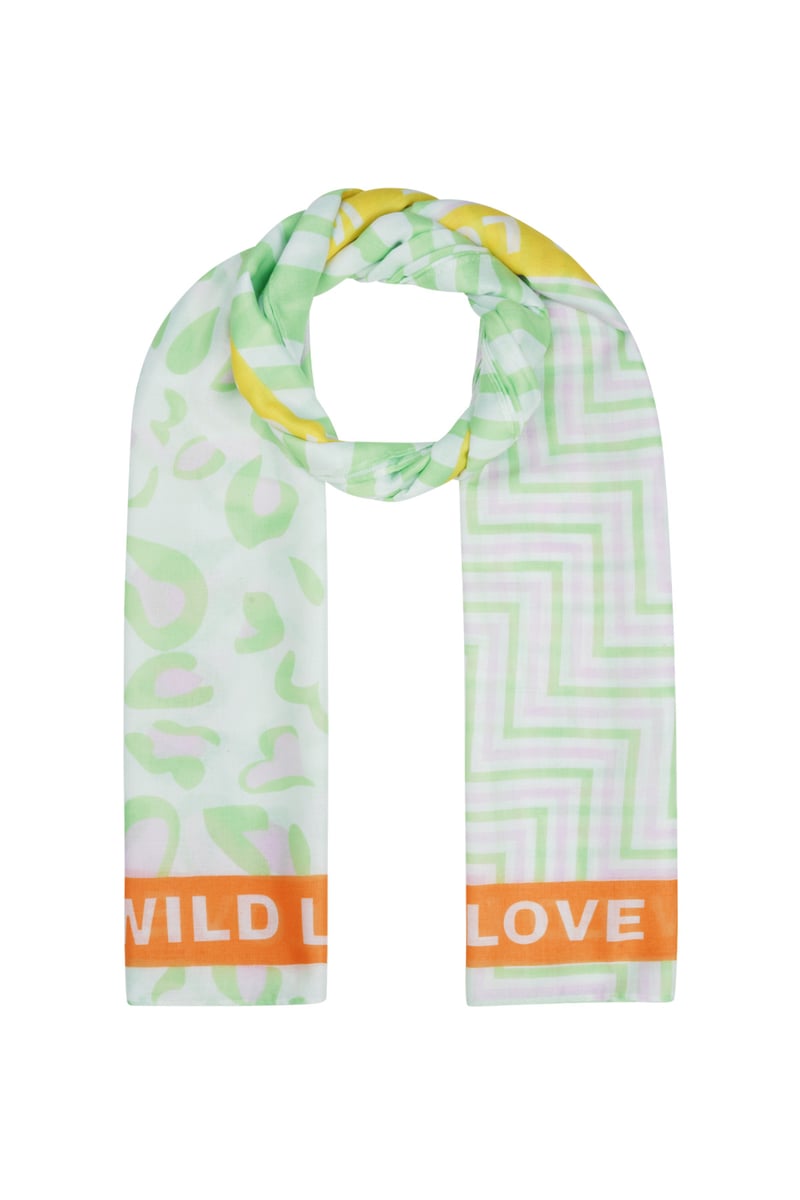 Farbenfroher Schal Wild Love - Orange & Pink - afHandmade