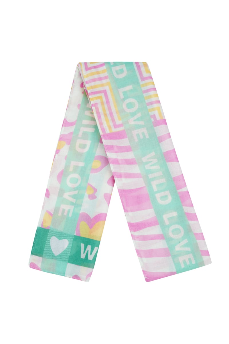 Farbenfroher Schal Wild Love - Orange & Pink - afHandmade