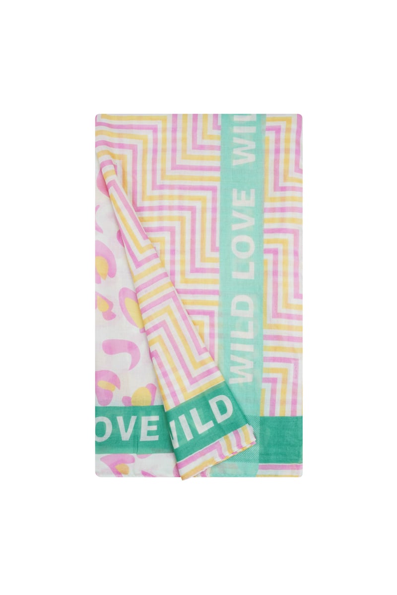 Farbenfroher Schal Wild Love - Orange & Pink - afHandmade