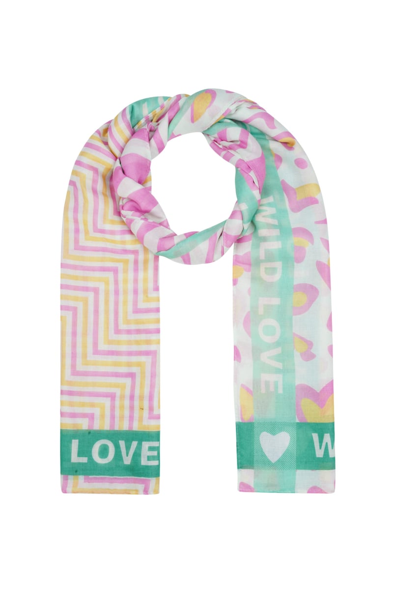 Farbenfroher Schal Wild Love - Orange & Pink - afHandmade