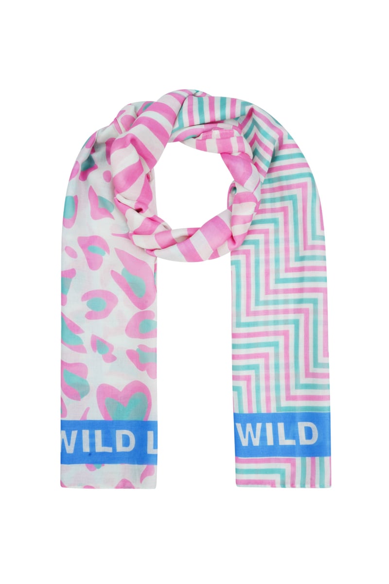 Farbenfroher Schal Wild Love - Orange & Pink - afHandmade