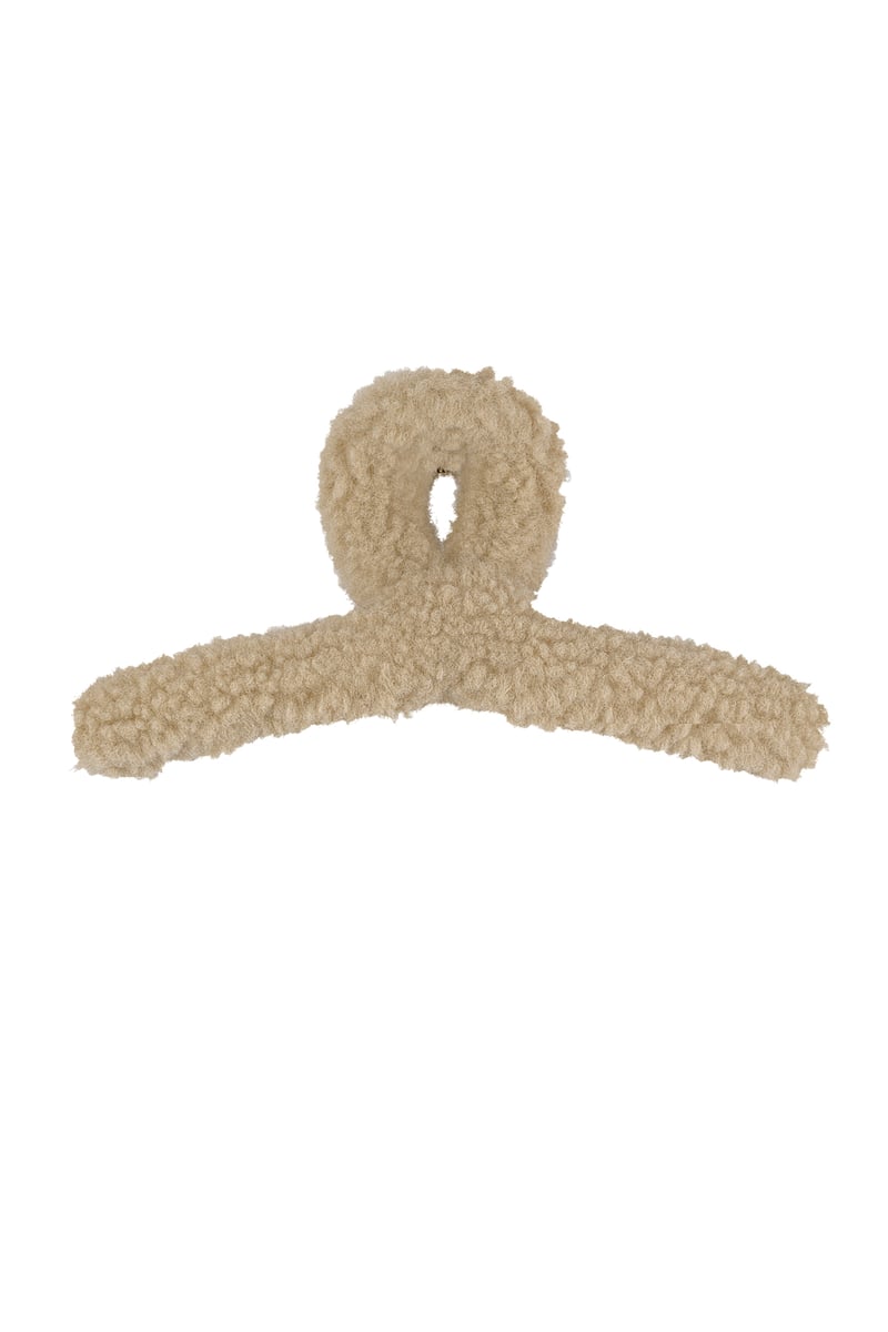 Flauschige Teddy Haarspange - Braun - afHandmade