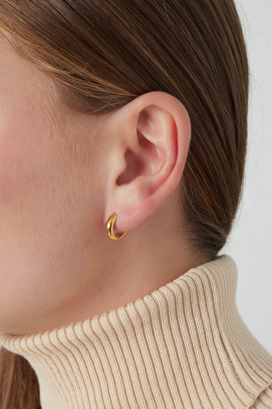 FLINA – Kleine, feine abgeflachte Creolen - afHandmade