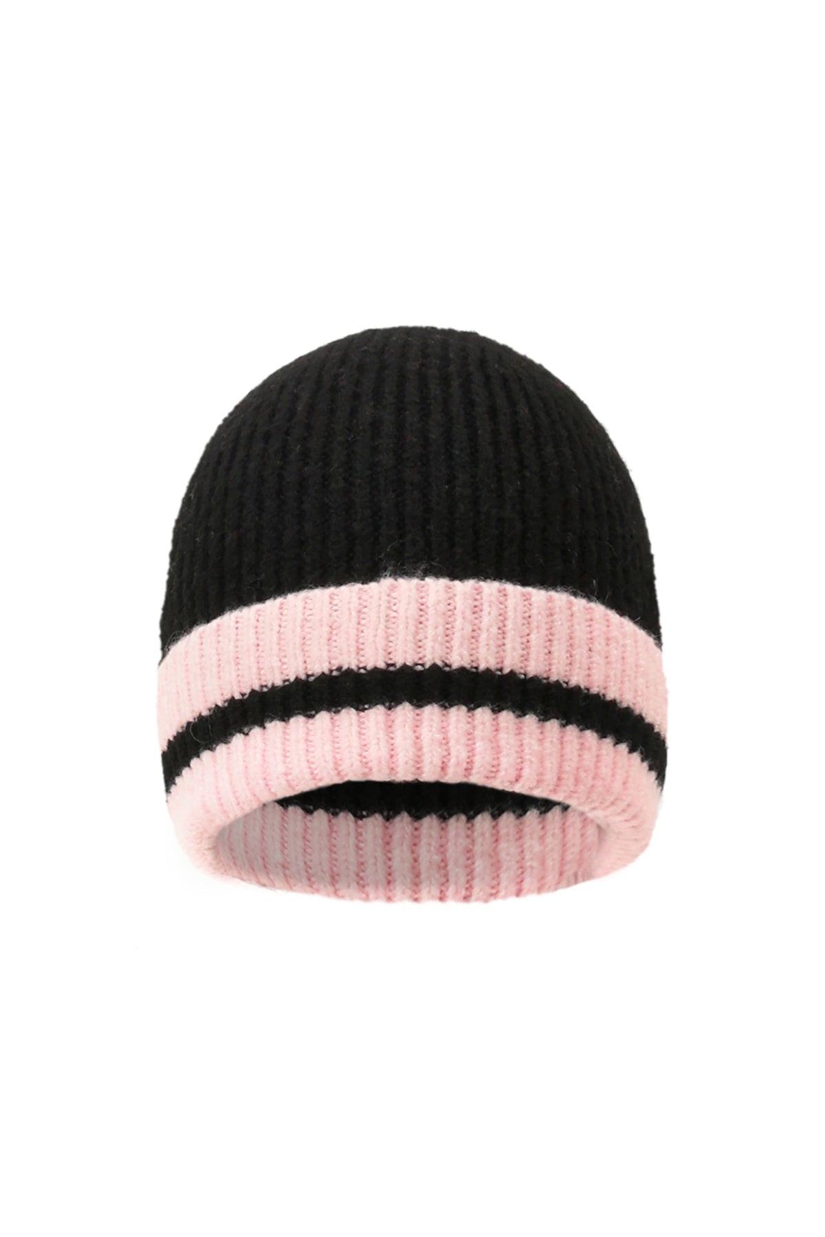 Gestreifte Beanie „Cozy Stripes“ – Unisex Mütze aus Wolle & Polyester - afHandmade
