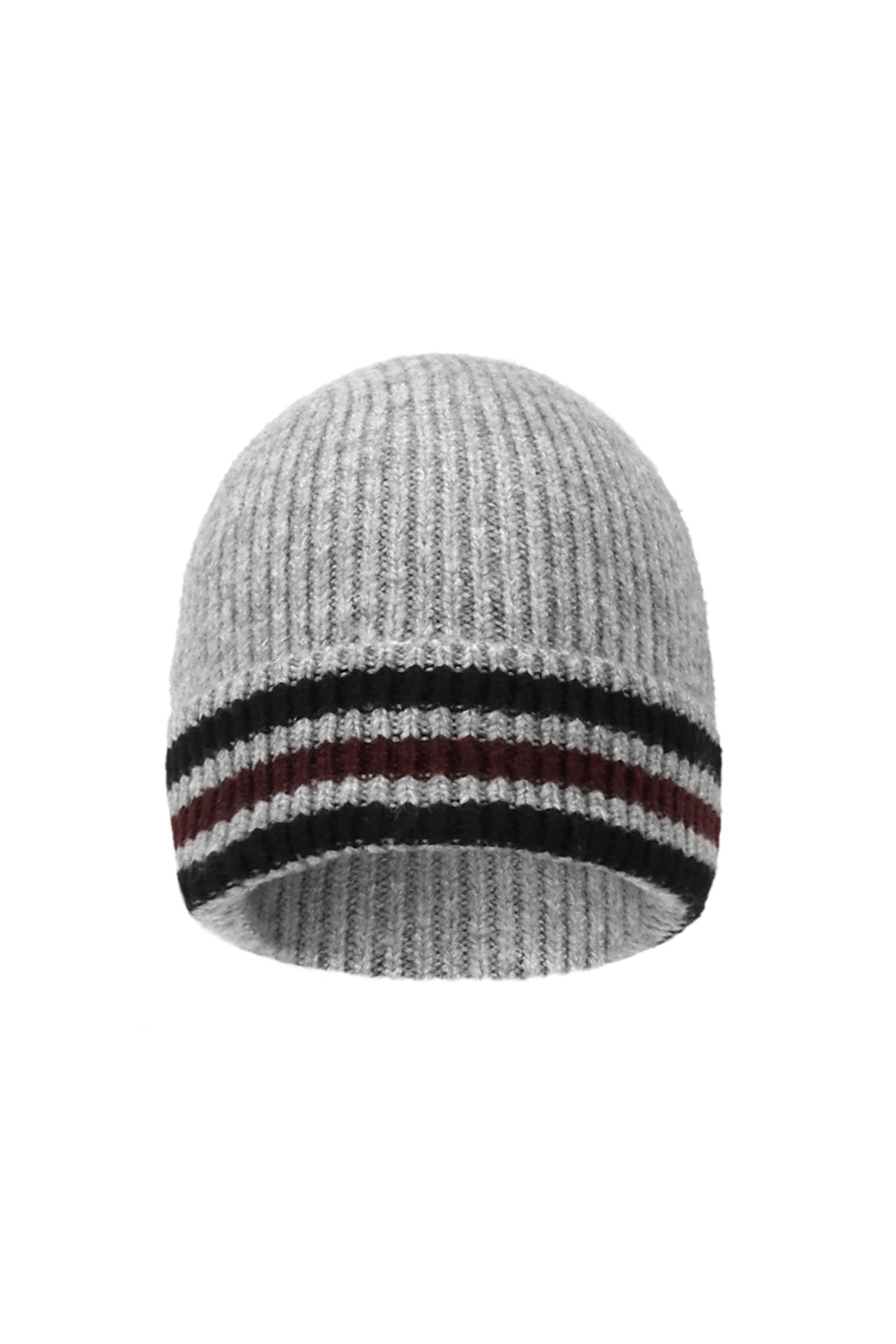 Gestreifte Beanie „Cozy Stripes“ – Unisex Mütze aus Wolle & Polyester - afHandmade