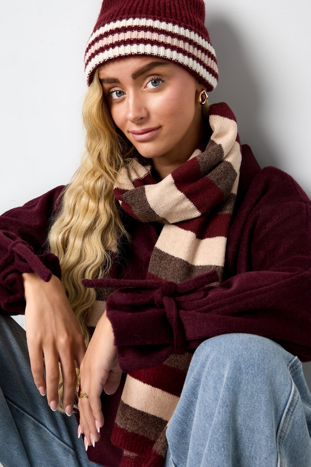 Gestreifter Kuschelschal „Cozy Stripes“ – weicher Winterschal - afHandmade