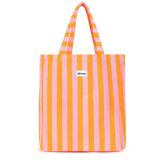 gimme - Bunte gestreifte Einkaufstasche – Große Alltagstasche 42 x 10 x 35 cm - afHandmade