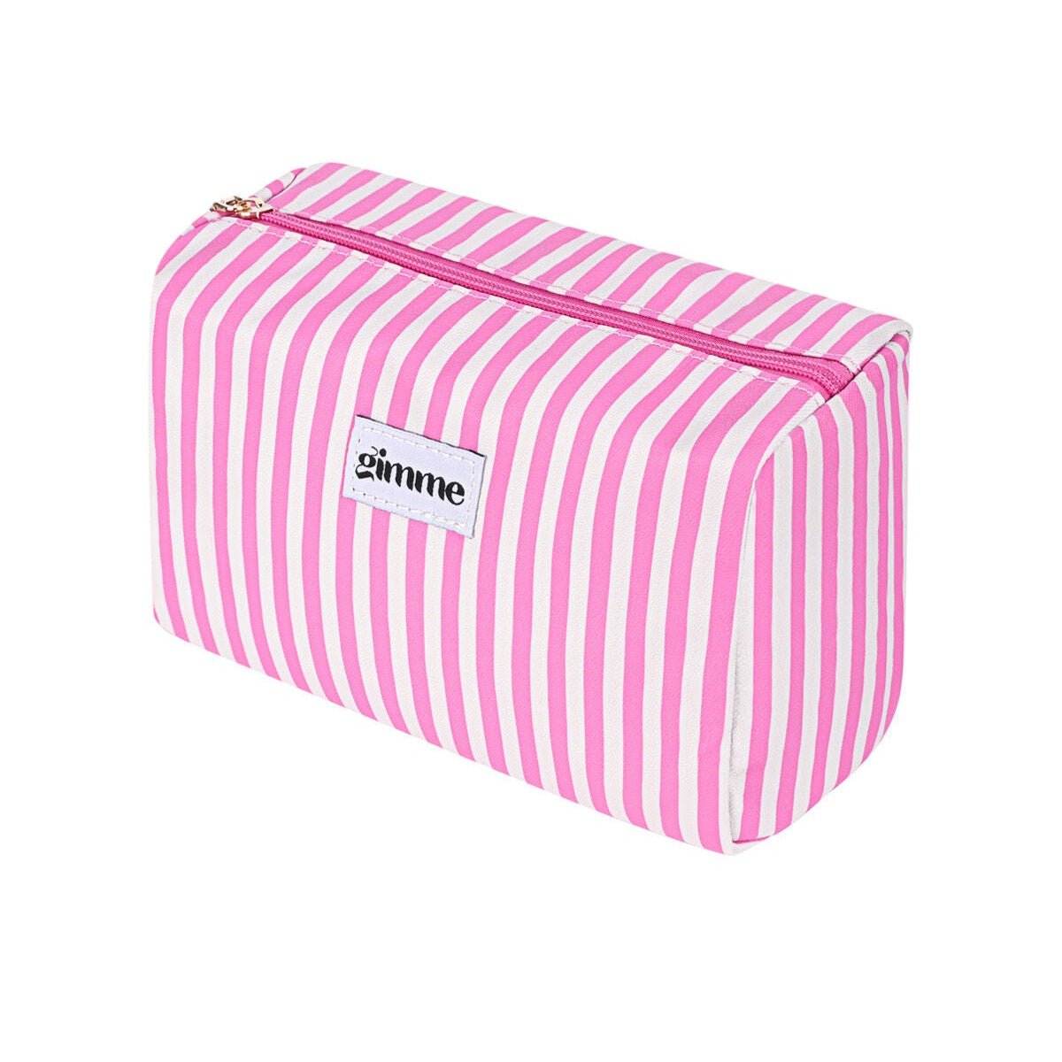Gimme Kosmetiktasche mit feinen rosa Streifen – Beauty Bag aus Polyester 23 x 15 x 10 cm - afHandmade