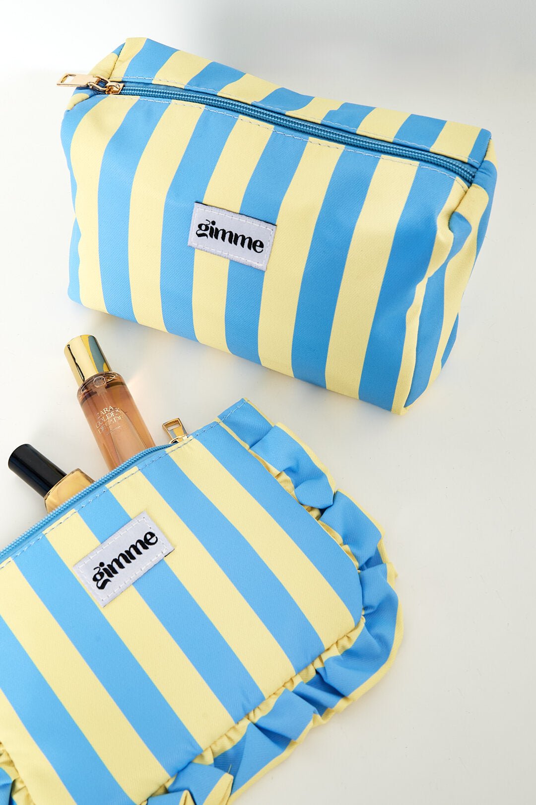 Gimme Make-up-Tasche Streifen Casual – Kosmetiktasche in knalligen Farben - afHandmade