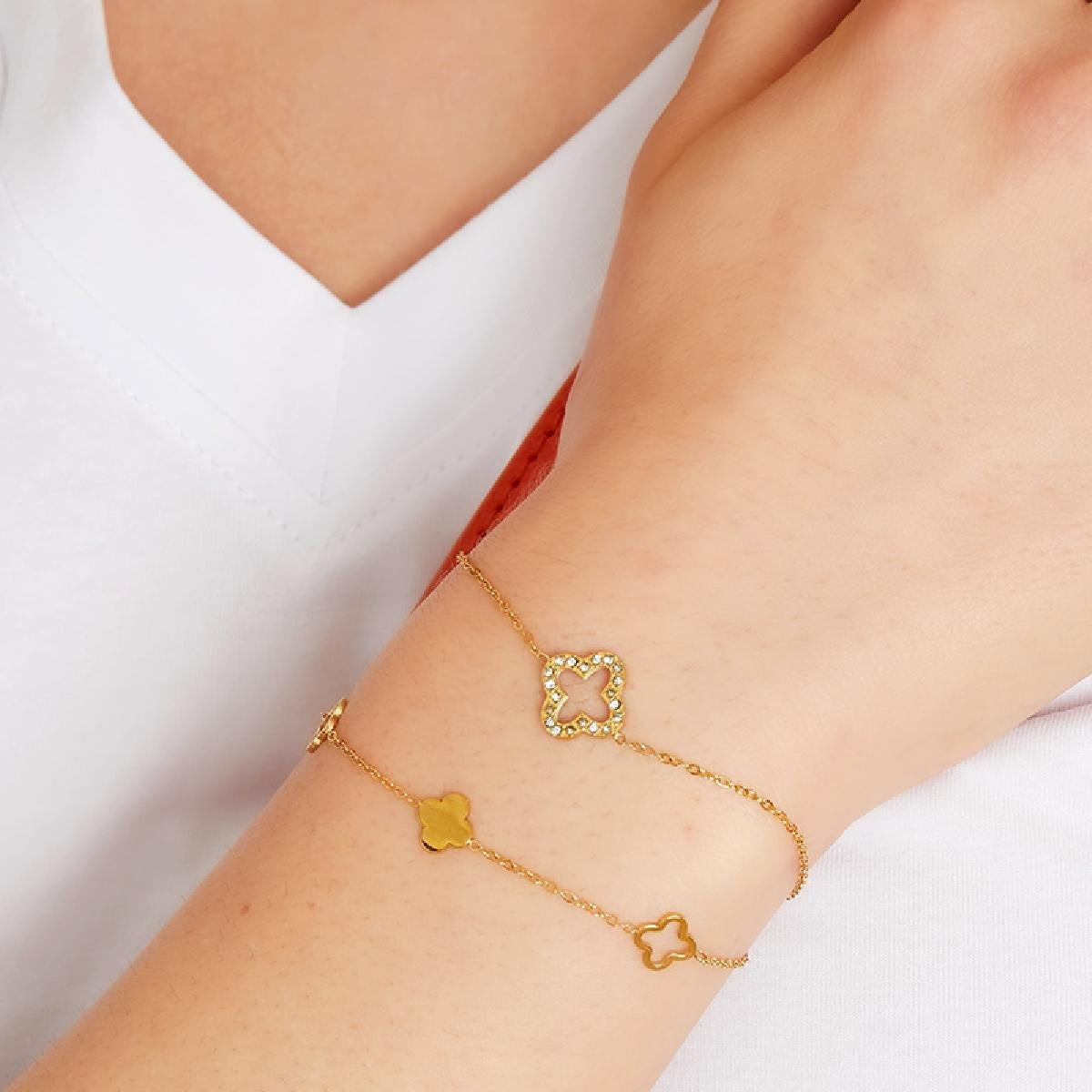 Glücksarmband Kleeblatt - afHandmade