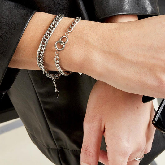 Grobes Gliederarmband - Infinity Circle - afHandmade