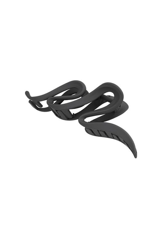 Haarspange Matte Curl - Schwarz - afHandmade