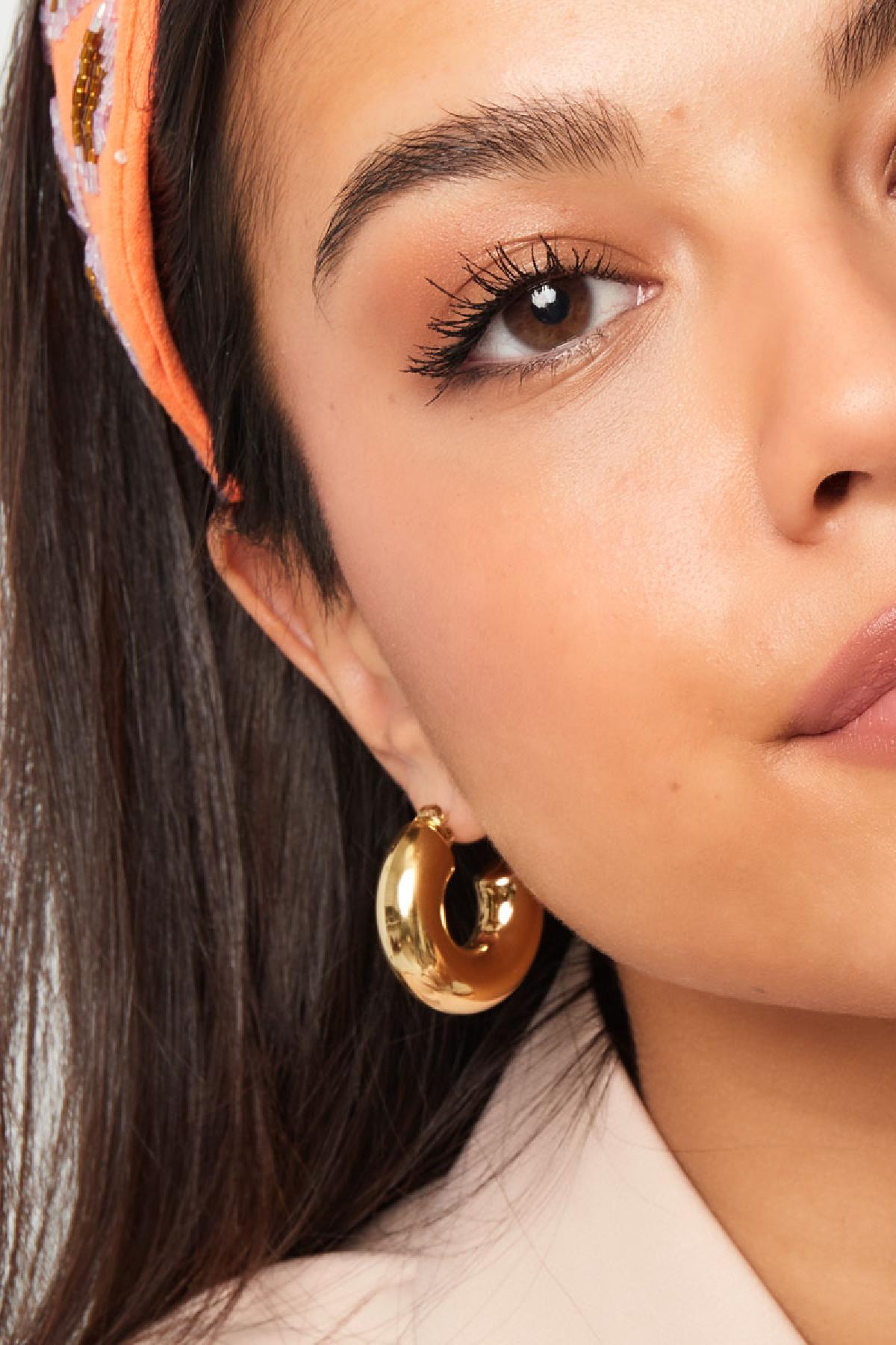 HALO – Statement Ohrstecker halbrund, dickes Basic - Design 3,1 cm - afHandmade