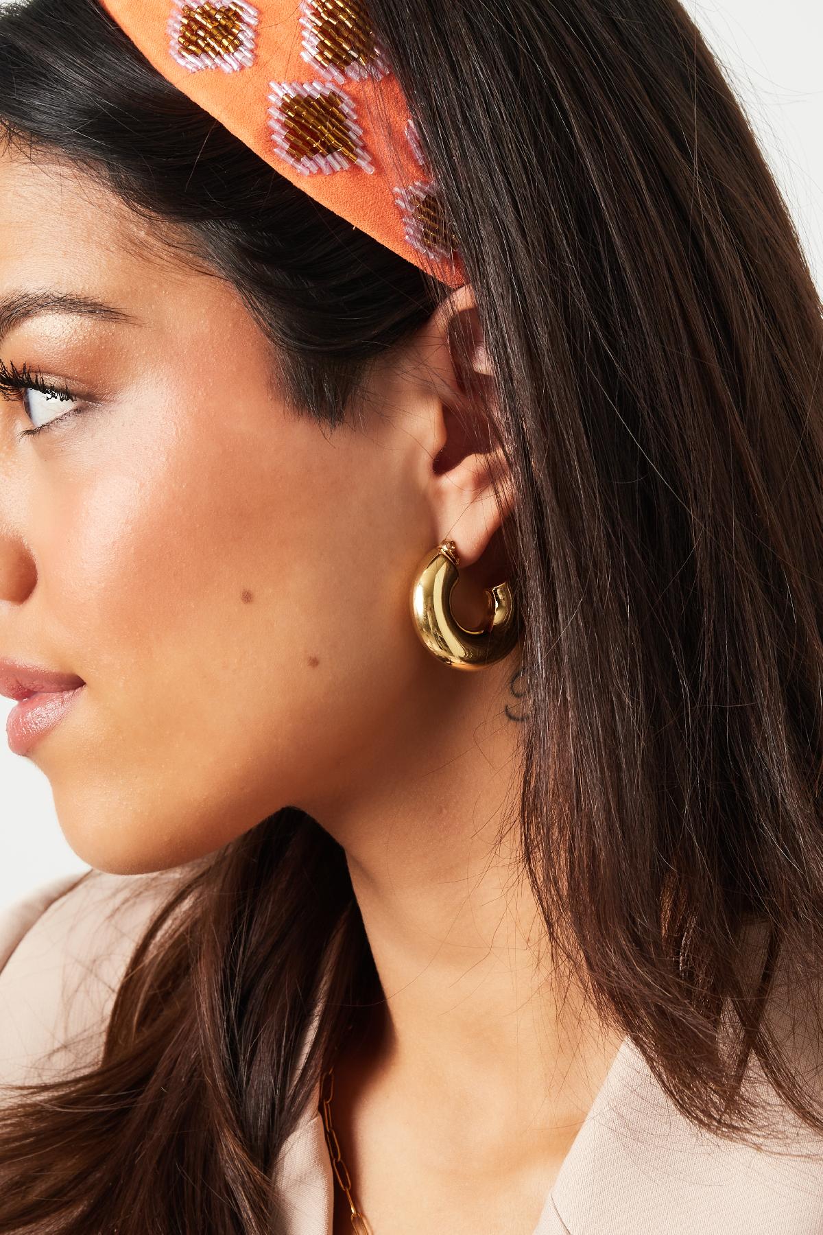 HALO – Statement Ohrstecker halbrund, dickes Basic - Design 3,1 cm - afHandmade