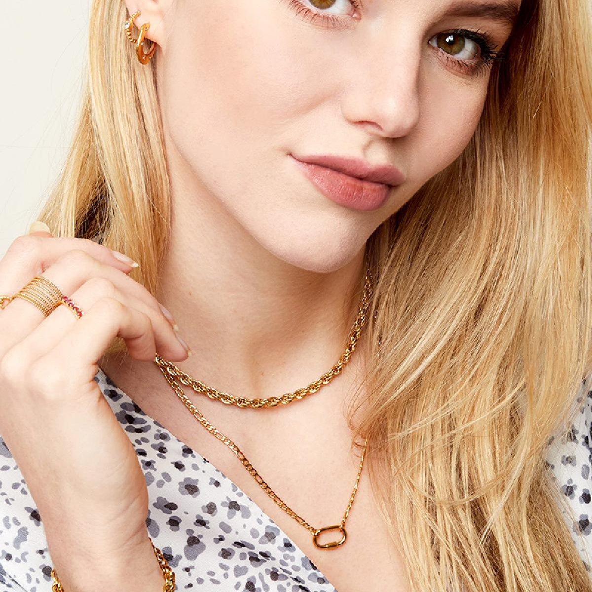 Halskette Twisted Chain Goldfarbe Edelstahl - afHandmade