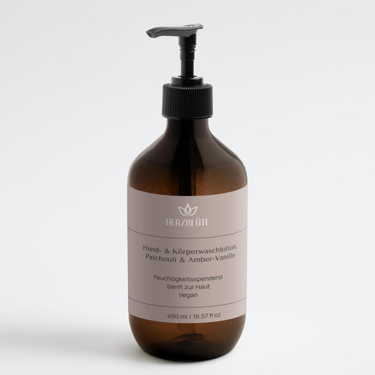 Hand - & Körperwaschgel, Patchouli & Amber - Vanille - afHandmade