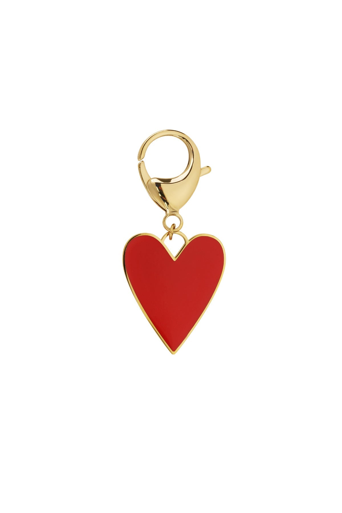 Herz Taschenanhänger Rot – Edelstahl 14 K vergoldet - afHandmade