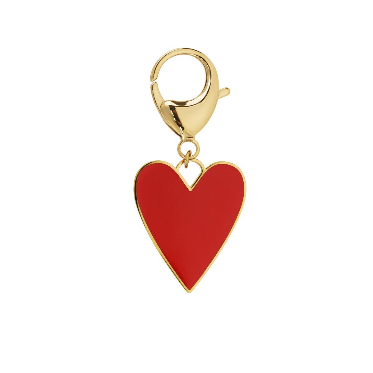 Herz Taschenanhänger Rot – Edelstahl 14 K vergoldet - afHandmade