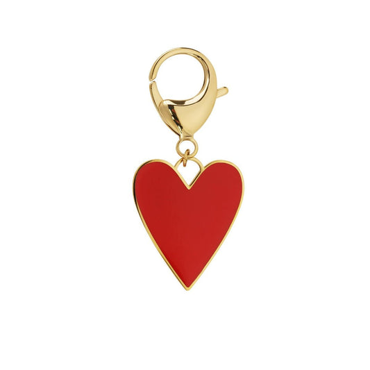 Herz Taschenanhänger Rot – Edelstahl 14 K vergoldet - afHandmade