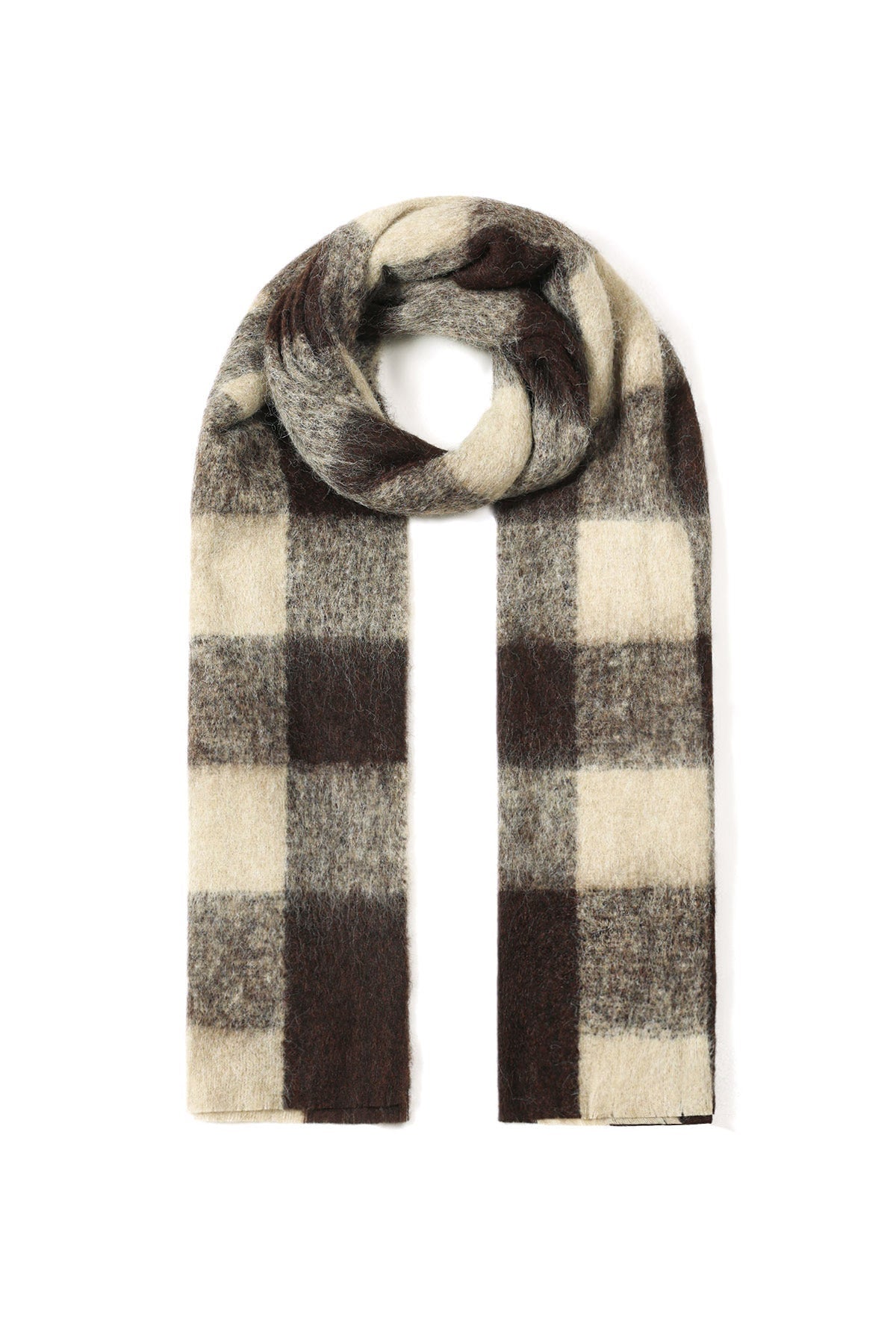 Karoschal „Cozy Check“ – Kuscheliger Wollmix-Schal - afHandmade