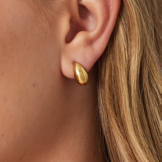 Kleine Tropfenohrstecker aus Edelstahl – wasserfest & schlicht - afHandmade