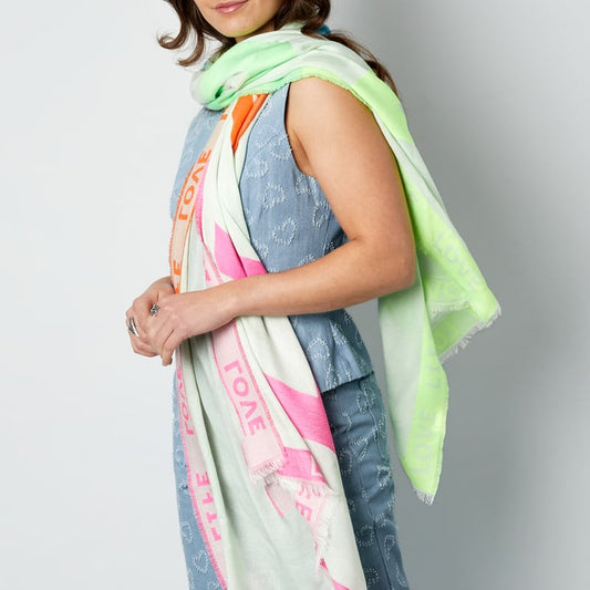 Knalliger Schal aus Viskose - afHandmade