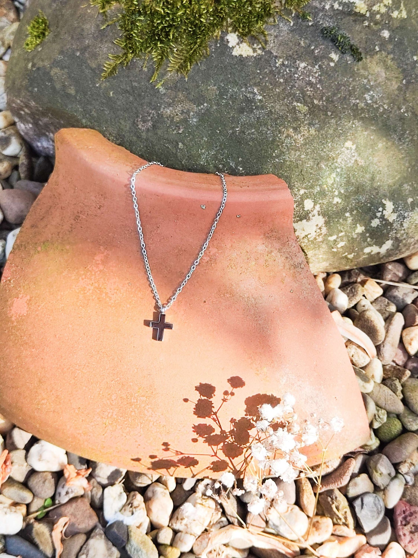 Kommuniongeschenk Halskette mit Kreuzanhänger - auf Wunsch personalisierbar - afHandmade