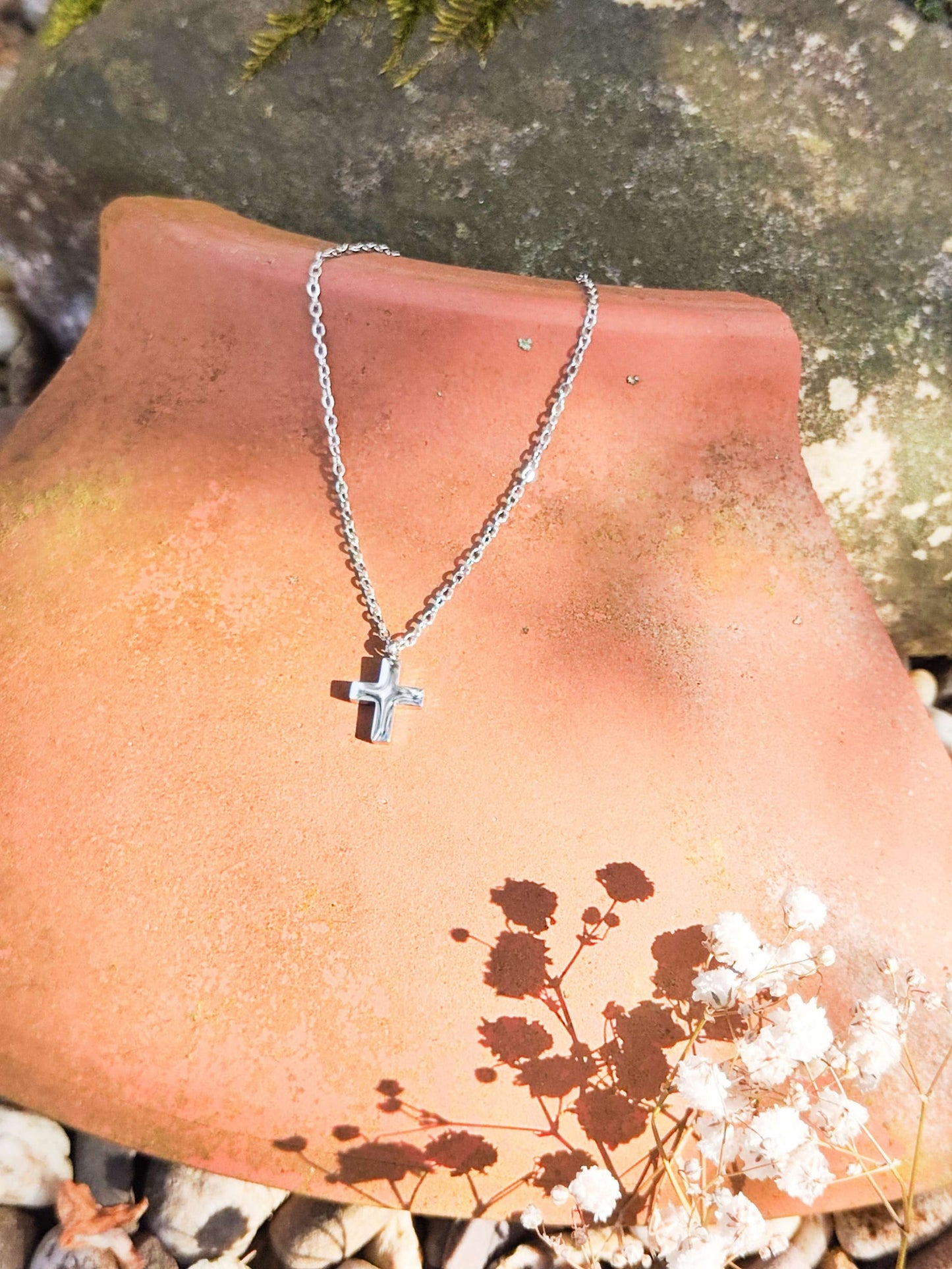 Kommuniongeschenk Halskette mit Kreuzanhänger - auf Wunsch personalisierbar - afHandmade