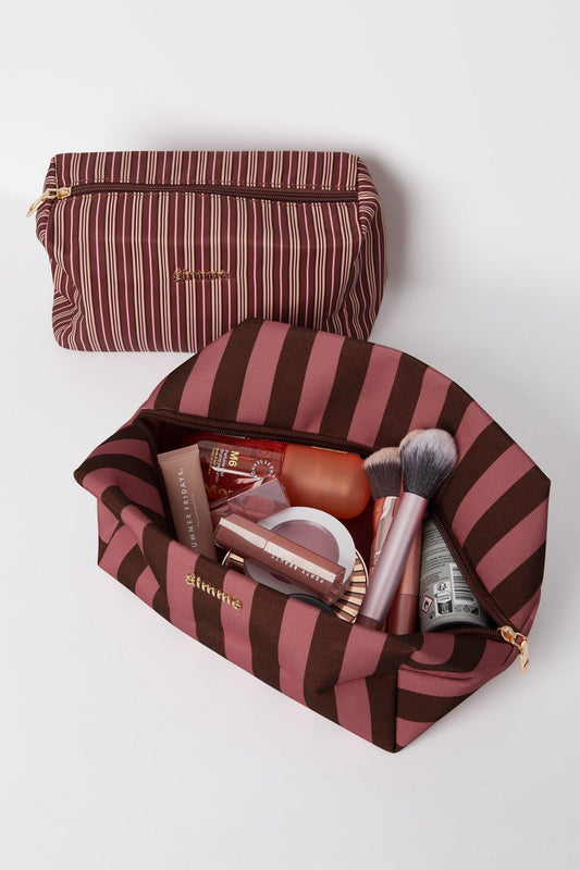 Kosmetiktasche Damen mit Streifen – Gimme Beauty Bag | Make-up Tasche - afHandmade