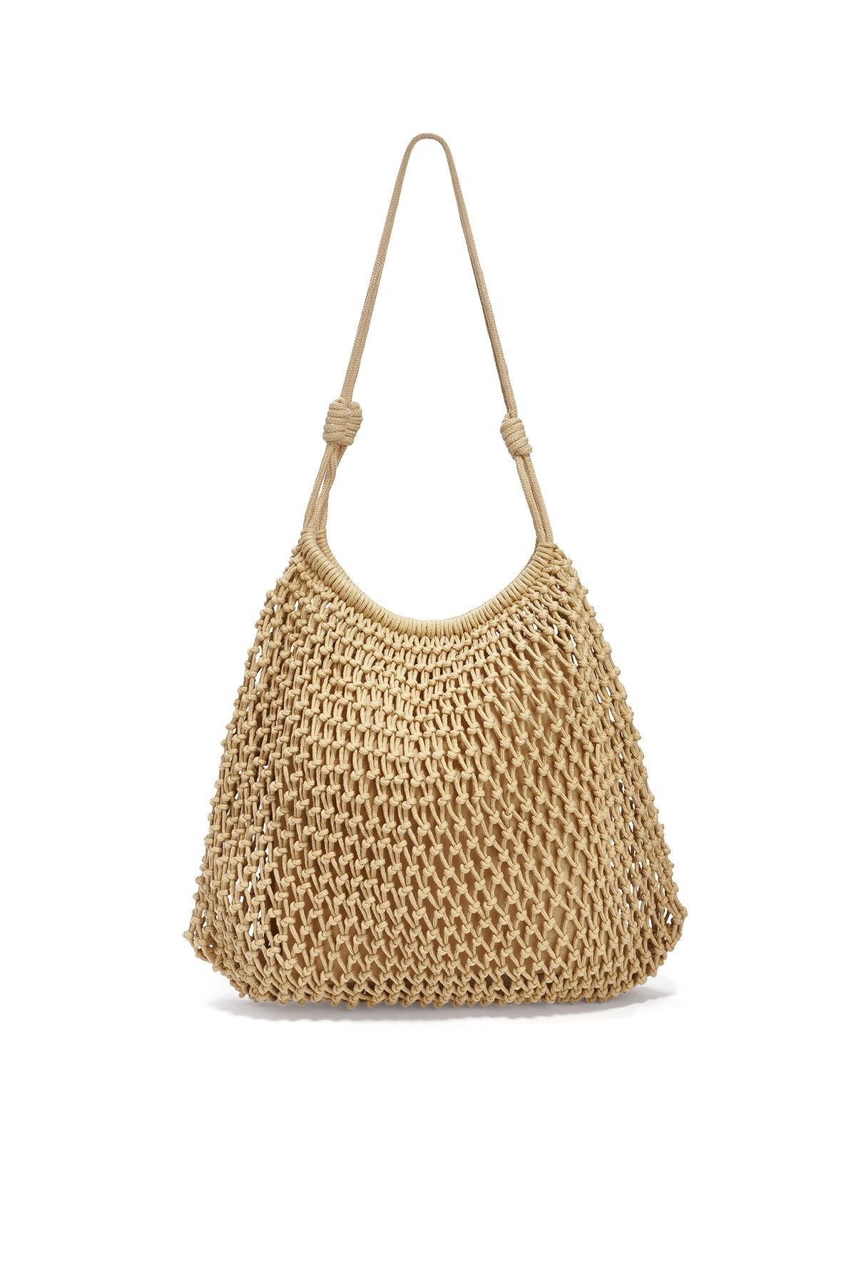 Lässige Strandtasche aus Baumwolle – Einfarbige gewebte Alltagstasche - afHandmade