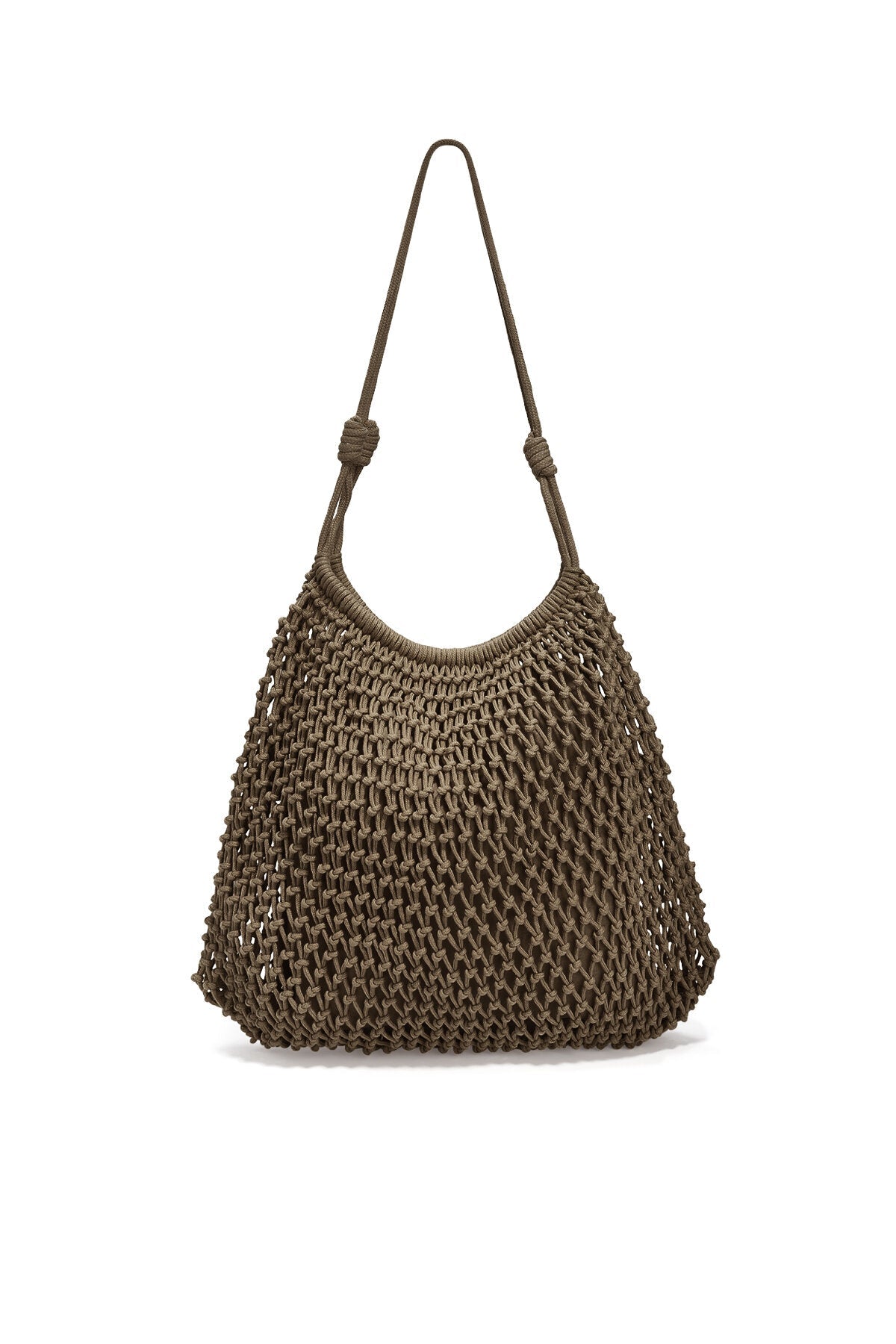 Lässige Strandtasche aus Baumwolle – Einfarbige gewebte Alltagstasche - afHandmade