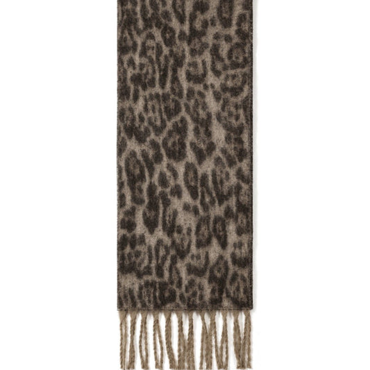 Leo-Schal für Damen – Kuscheliger Schal mit Animal-Print & Fransen - afHandmade