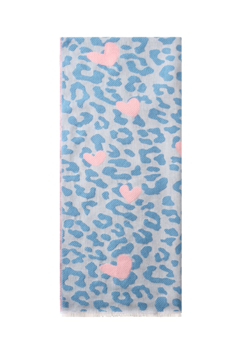 Leoparden Schal mit Herzen - afHandmade
