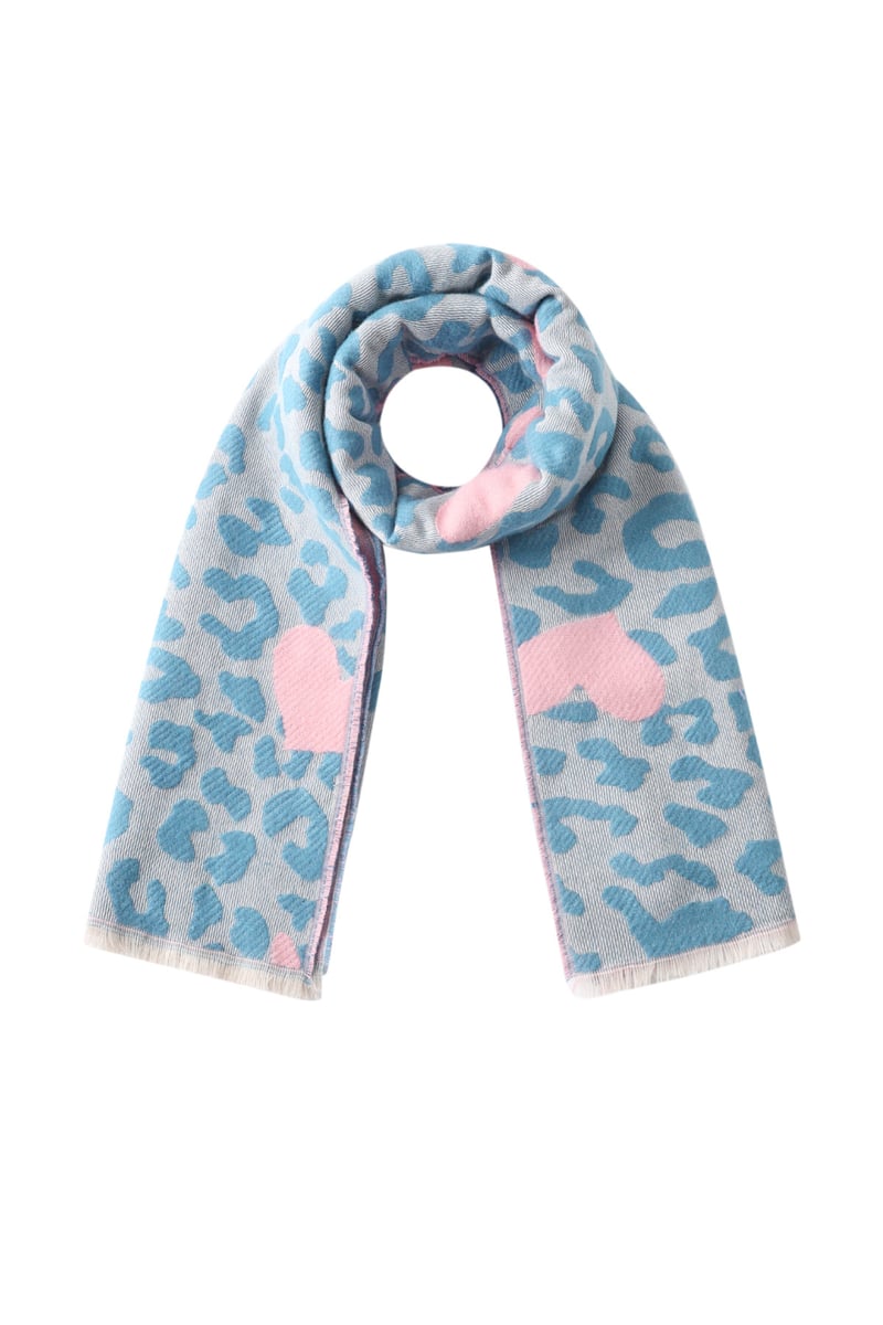Leoparden Schal mit Herzen - afHandmade