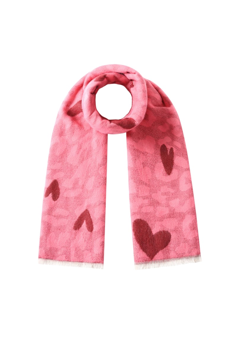 Leoparden Schal mit Herzen - afHandmade