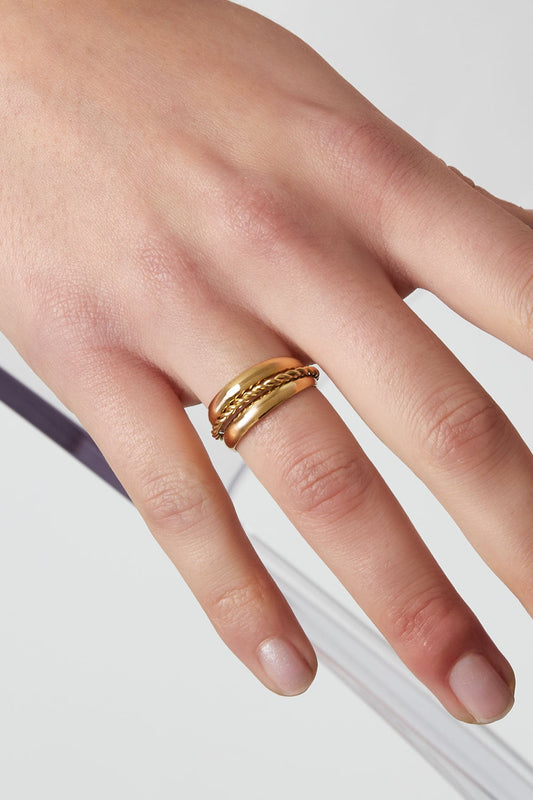 Mehrlagiger Spiralring Edelstahl verstellbar – wasserfester Statement Ring Damen - afHandmade