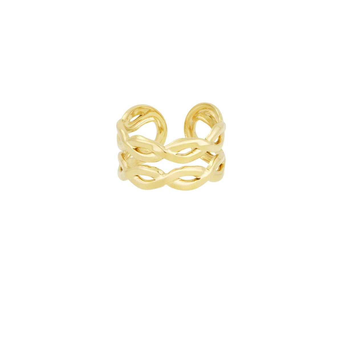 Mehrlagiger Wirbelring Edelstahl verstellbar – wasserfester Statement Ring Damen - afHandmade