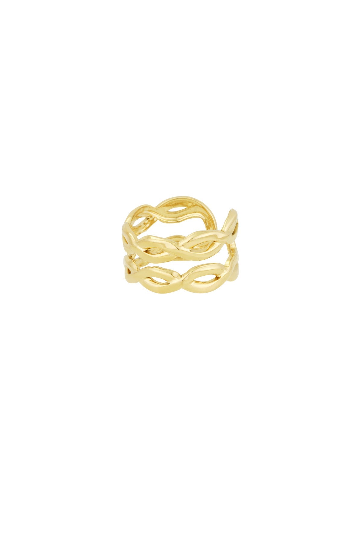 Mehrlagiger Wirbelring Edelstahl verstellbar – wasserfester Statement Ring Damen - afHandmade
