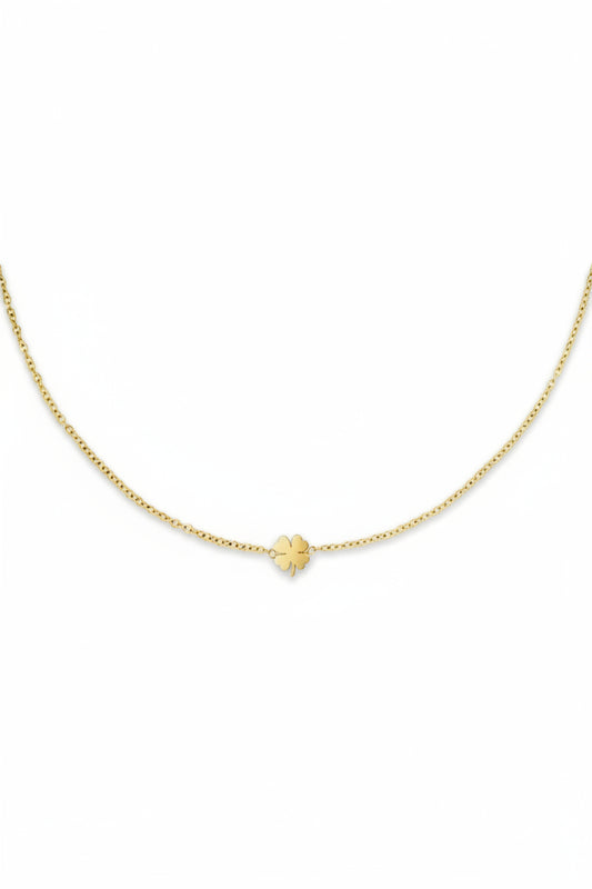 Minimalistische Halskette mit Klee - Anhänger - afHandmade