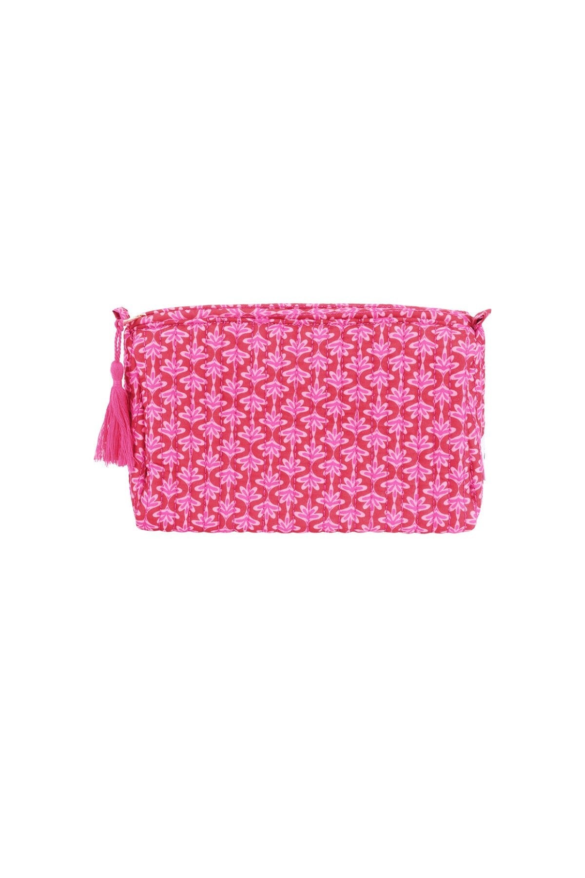 Mittelgroße Kosmetiktasche mit Blumenmuster – Beauty Bag - afHandmade
