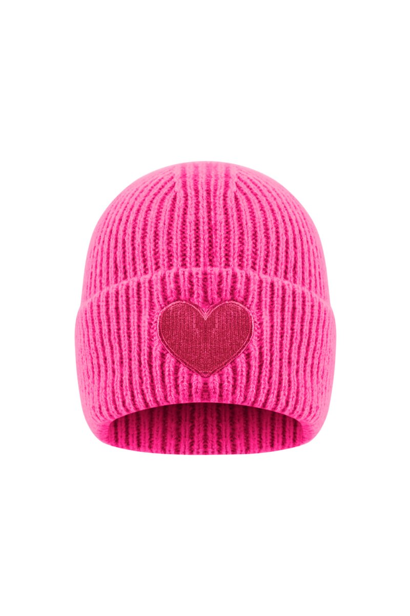 Mütze für Damen in vielen Farben mit Herzaufdruck - afHandmade