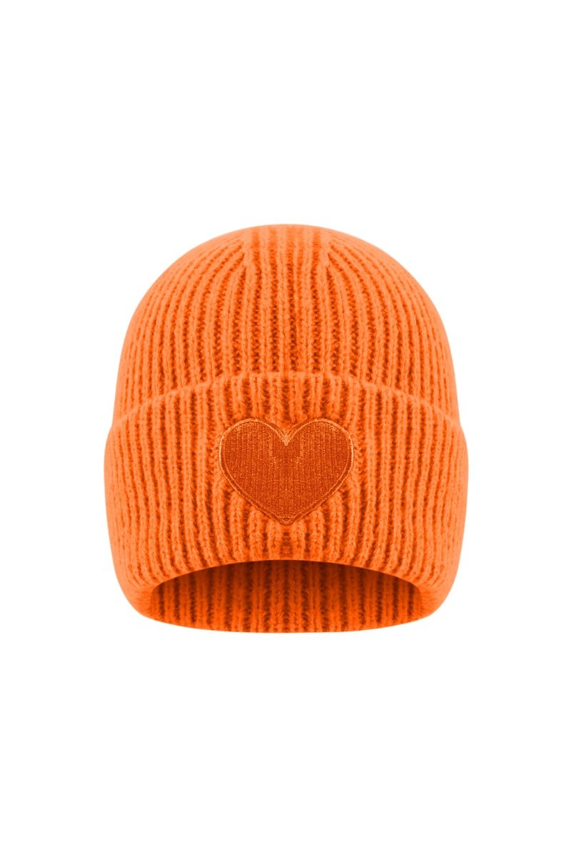 Mütze für Damen in vielen Farben mit Herzaufdruck - afHandmade