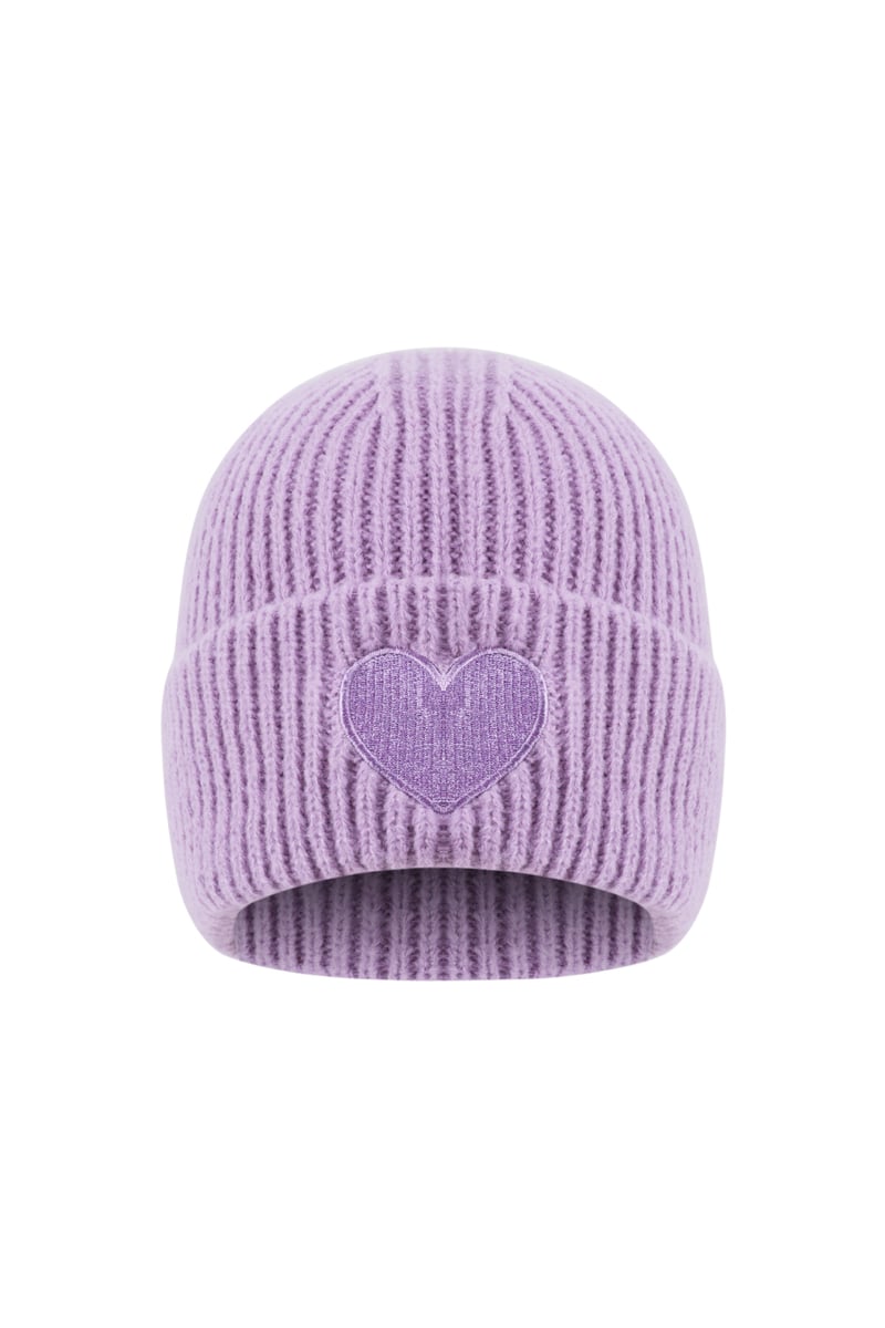 Mütze für Damen in vielen Farben mit Herzaufdruck - afHandmade