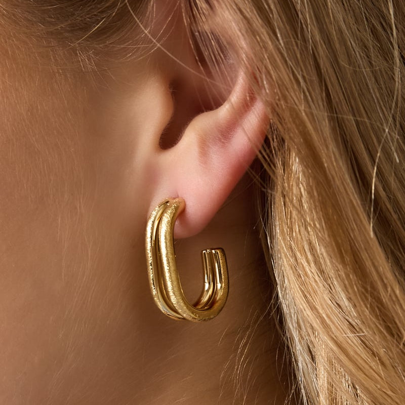 Ovale doppel Creolen - afHandmade