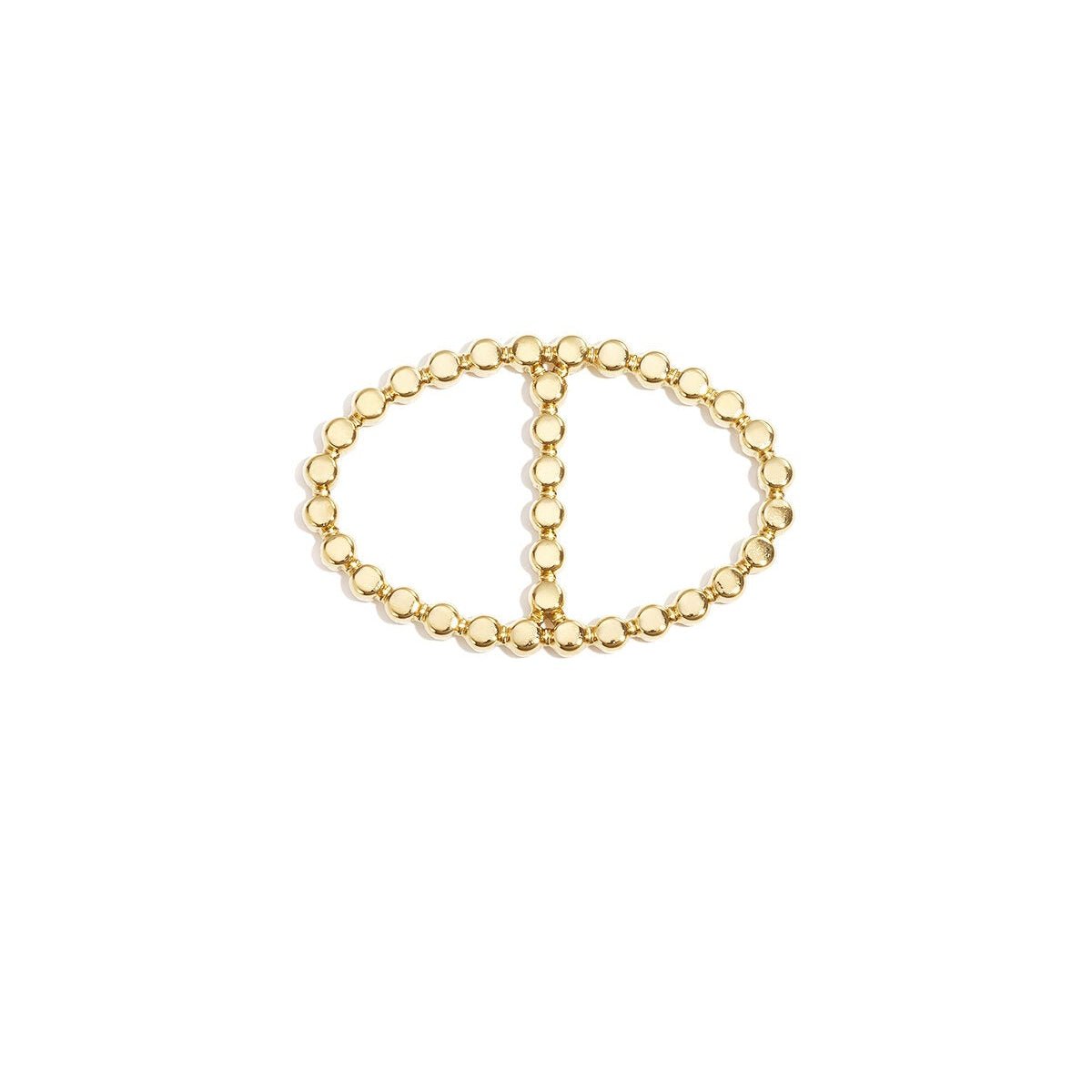 Ovaler Schalclip aus Edelstahl mit Punktstruktur – Eleganter Tuchring 4,5 x 3 cm - afHandmade