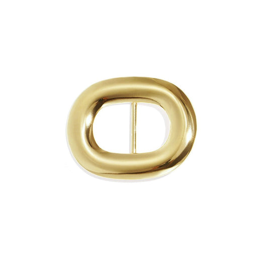 Ovaler Schalclip aus Edelstahl – Moderner Tuchring in kräftigem Design 4,3 x 3,5 cm - afHandmade